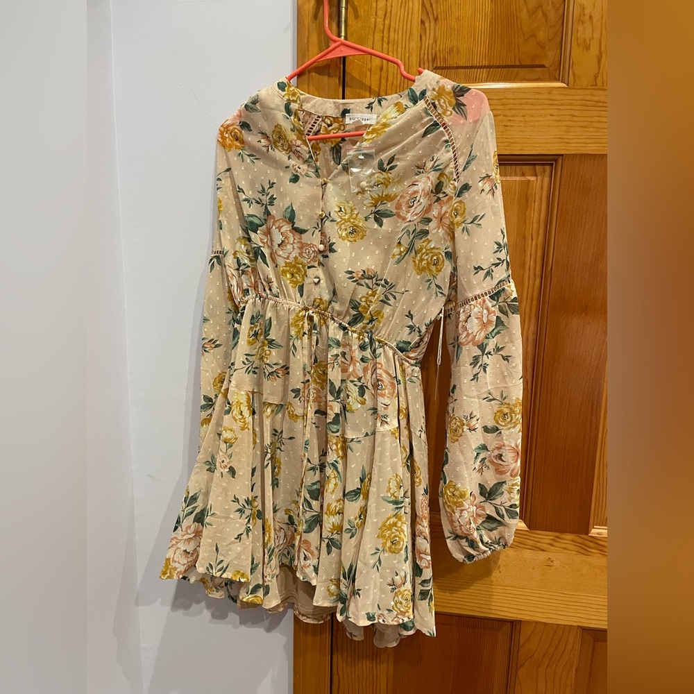 Blu Pepper Floral Dress NWT